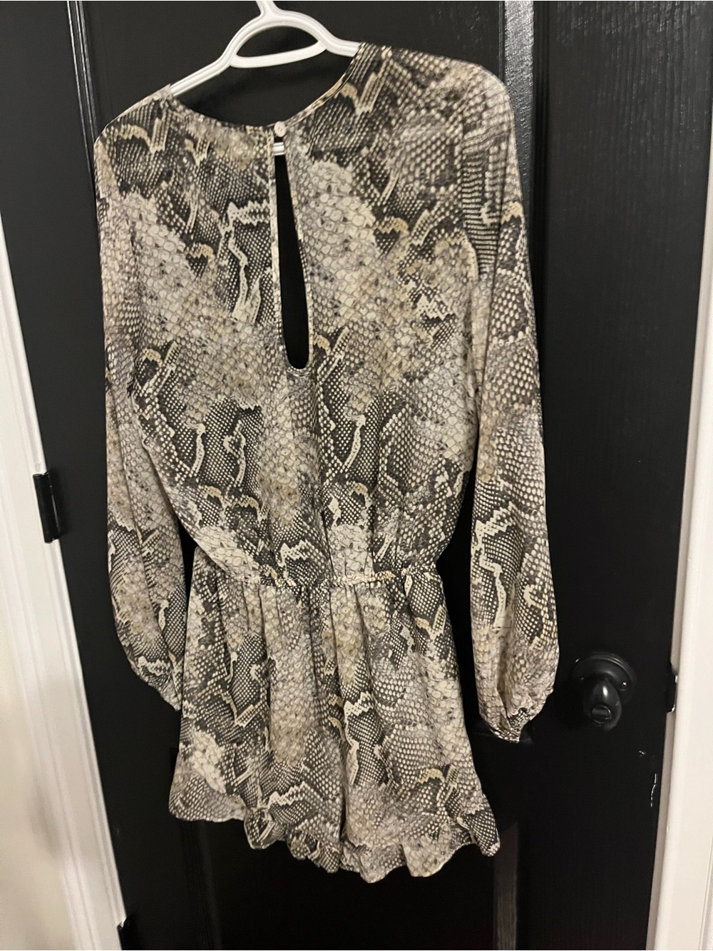 Show Me Your MuMu Snake Print Rocky Romper low cut with open back